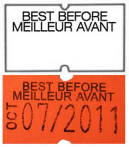 MX5500DT Printed Labels (English/French)
